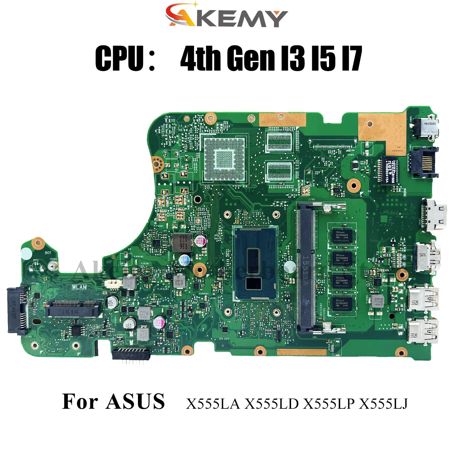

X555LA Laptop Motherboard For ASUS FL5600L DX992L VM510L FL5800L W519L X555LD X555LP R556L R557L VM590L Mainboard I3 I5 I7 CPU