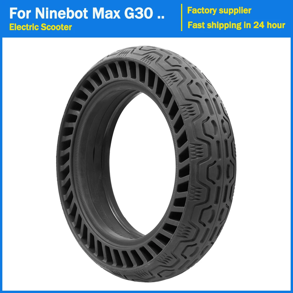 

10x2.50 Rubber Tires For Segway Ninebot Max G30 G30D Electric Scooter Anti-slip 10 Inch 60/70-6.5 Solid Replacement Tyres