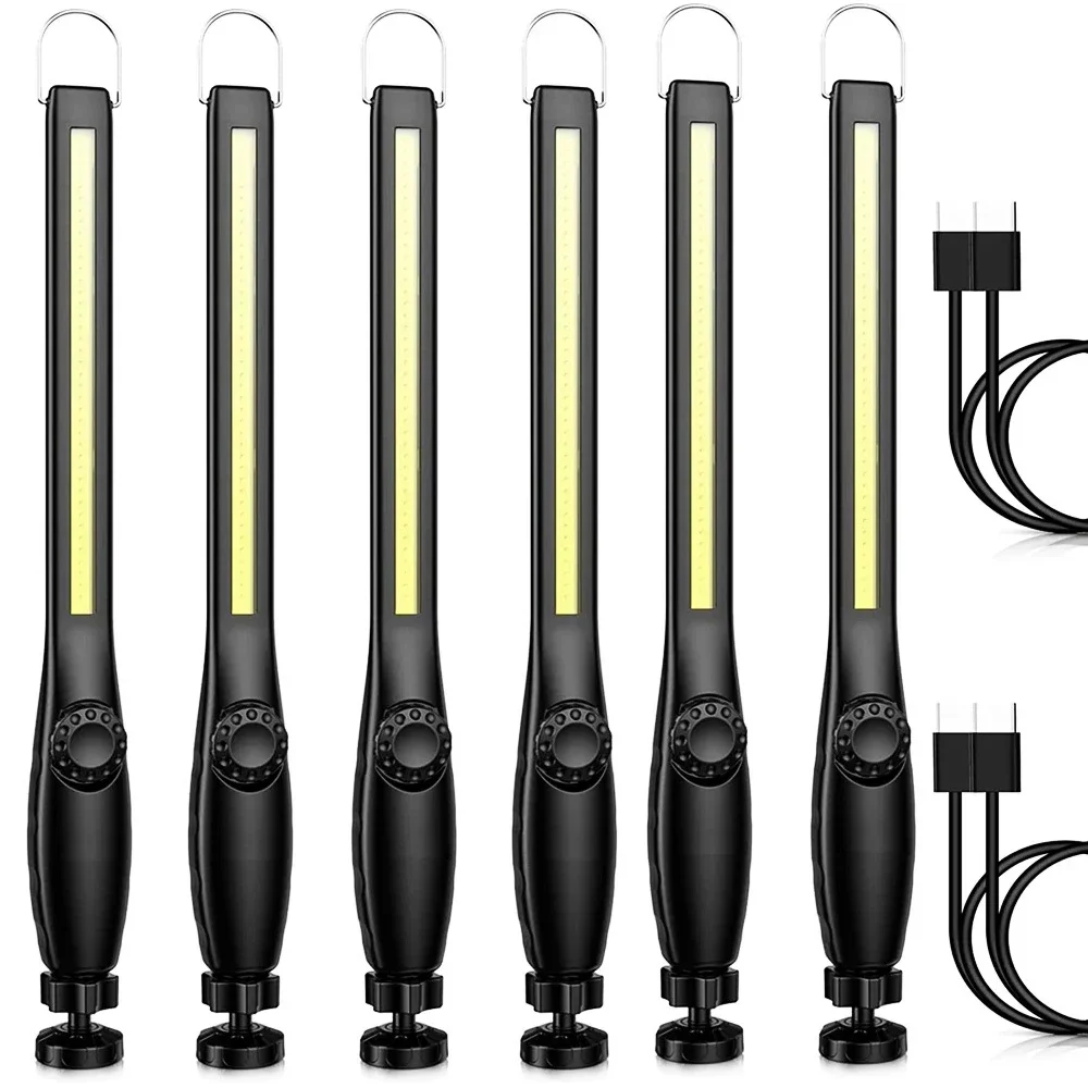 1-10PCS COB LED-zaklamp Magnetische werklamp USB oplaadbare zaklamp Draagbare lantaarn Inspectielamp Camping Autoreparatielamp