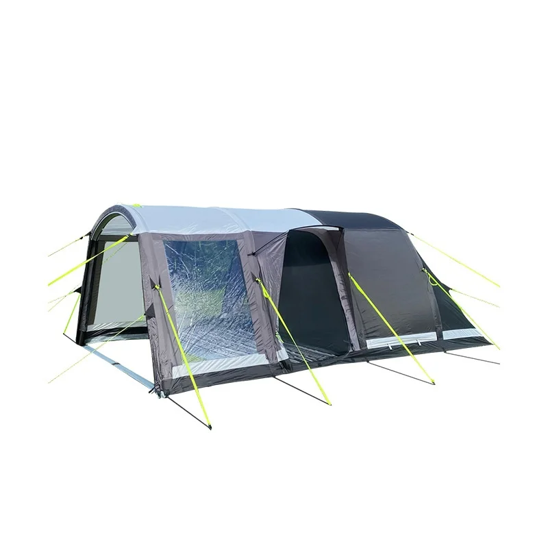 2026 Large Quick-Opening Oxford Cloth Inflatable Tunnel Camping Tent Outdoor Multi-function Four-Person Family Portable Double-L