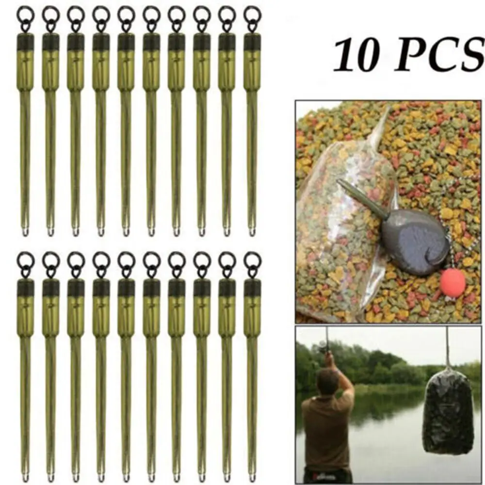 10Pcs Fishing Supplies Nest Parts Octagonal Ring For Carp Fishing Translucent Green Bag Stems Solid Bag Quick Change