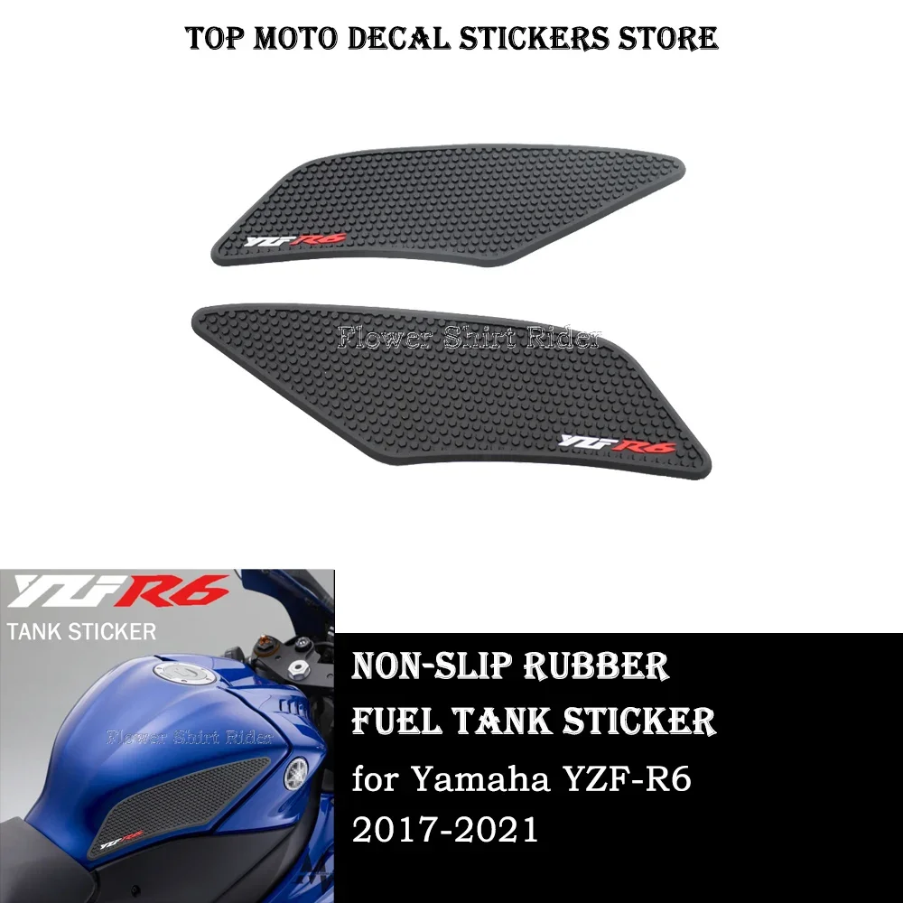 

for Yamaha YZFR6 YZF-R6 2017 2018 2019 2020 Motorcycle Anti slip Tank Pad 3M Side Gas Knee Grip Traction Pads Protector Sticker