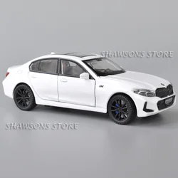 1:32 Scale Diecast Model Car Toys BMW 320i Miniature Replica Pull Back With Sound & Light