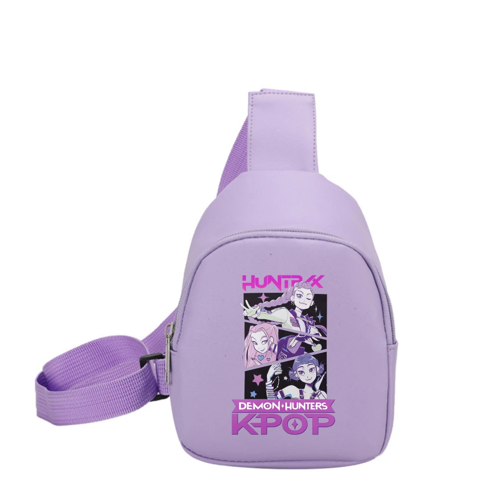 KPop شيطان الصيادين حقيبة كتف الموضة أنيمي الكرتون حقيبة كروسبودي Kawaii المحمولة المدمجة تخزين أكياس هدايا عيد الميلاد