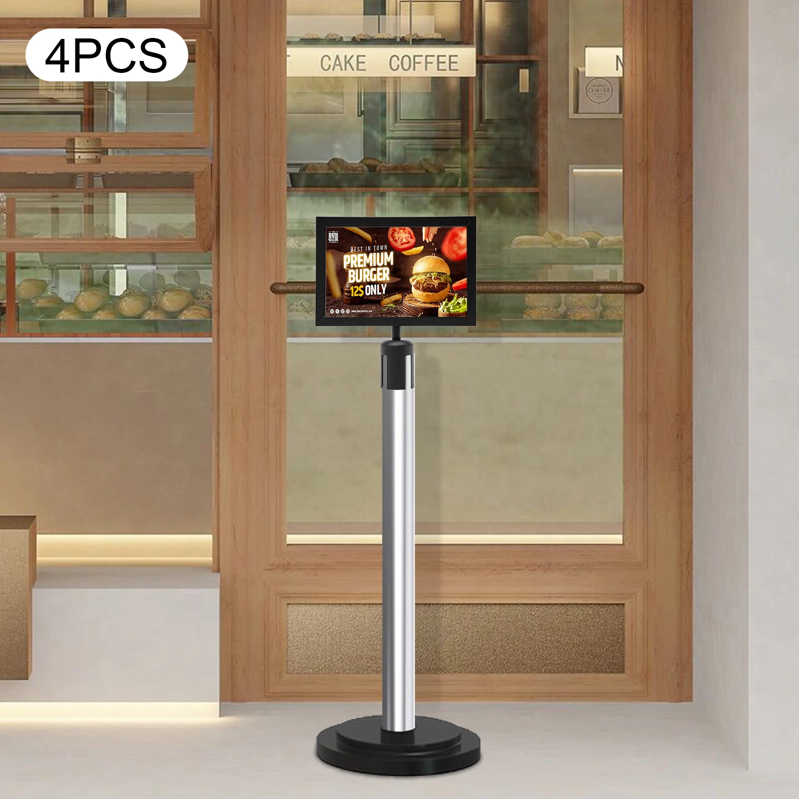 4 pezzi di coperture trasparenti a doppia faccia, supporti per cartelli di design, adatti alle direzioni, istruzioni, mappe, menus, avvisi o saldo