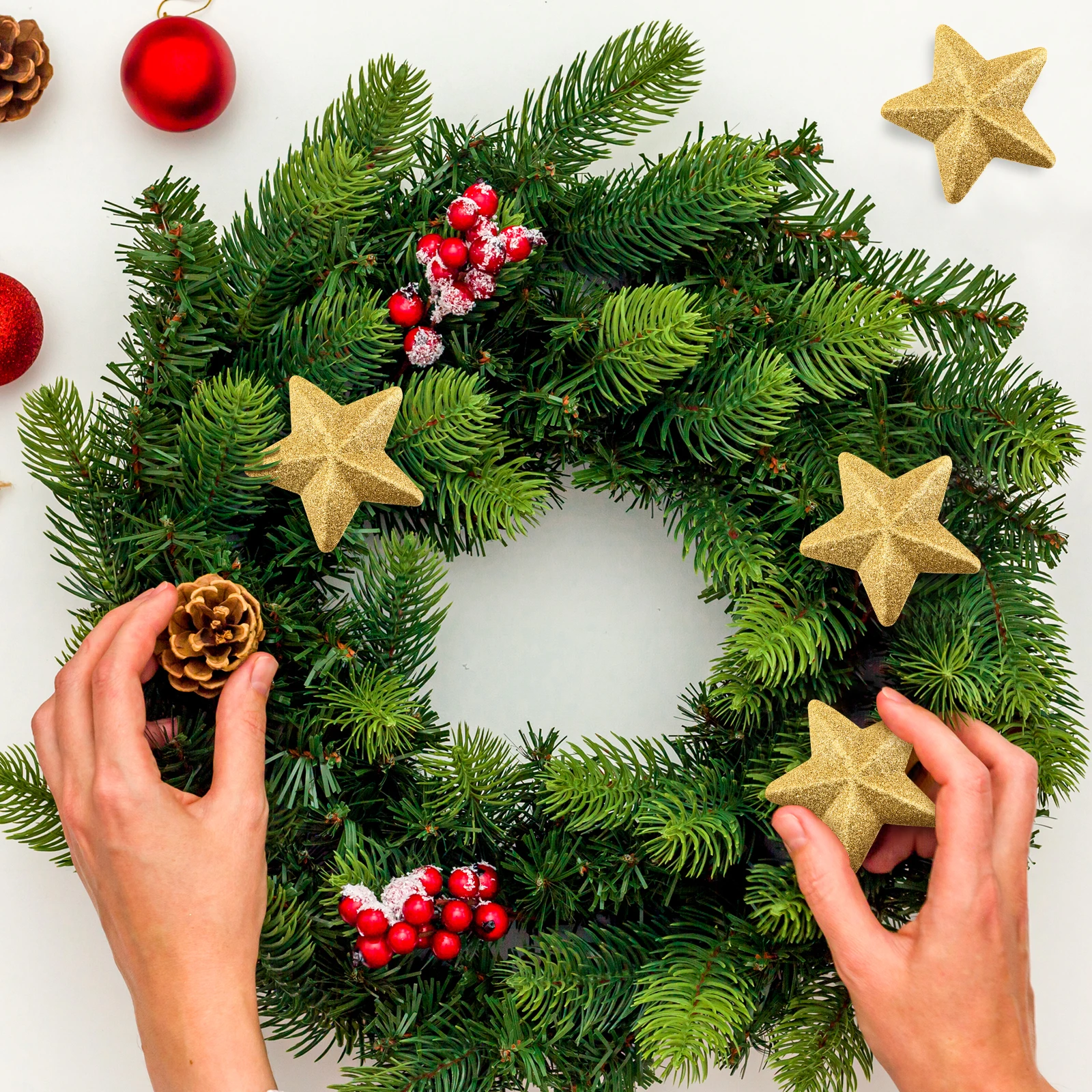 

10 pcs Star Ornaments High Density Diy Craft Party Decorations Kids Handwork Smooth Surface For Painting Festive Home Shop