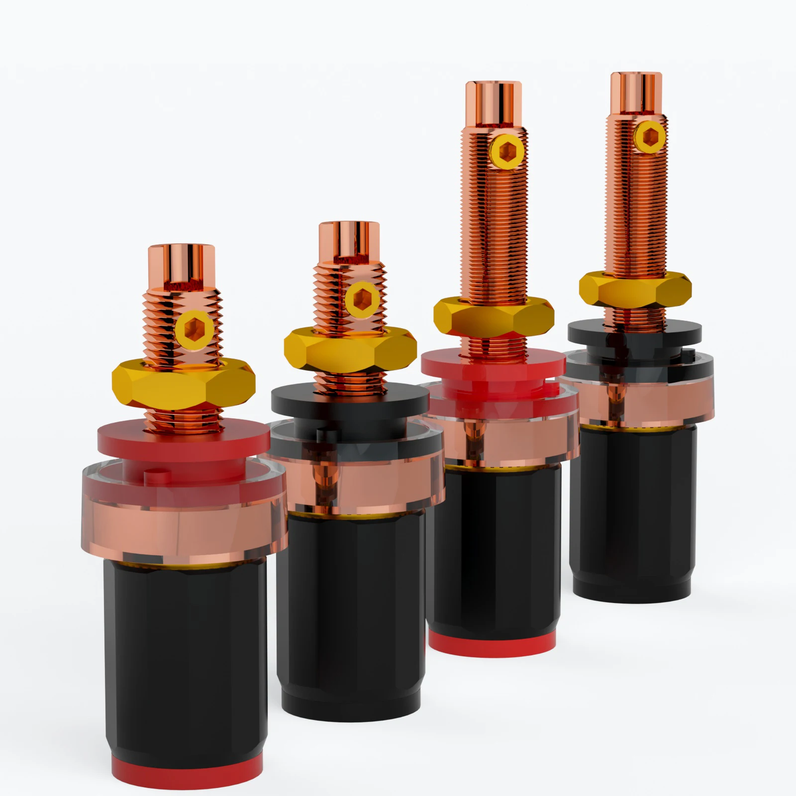 

Preffair HI-END Pure Copper Plated Amplifier Speaker Terminal Binding Post Audio speaker Connector socket