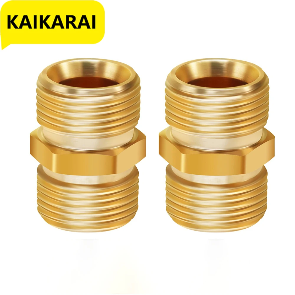 High Pressure Washer Hose Extension Connector Brass Metric M22 15mm Female Thread to M22 14mm Male Fitting Hose Coupler Adaptor