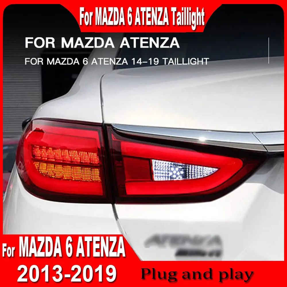 LED Car Lights For Mazda 6 Atenza Tail Light 2014-2019 LED Rear Lamps Tail lights DRL Dynamic Daytime Running Lights Auto Parts