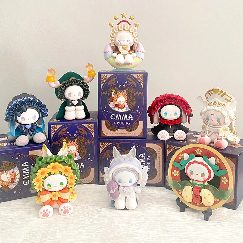 Genuine Original Kawaii Emma Secret Forest Poetry Club Series Blind Box Toys Model Cute Anime Figure sorpresa Gift Mystery Box