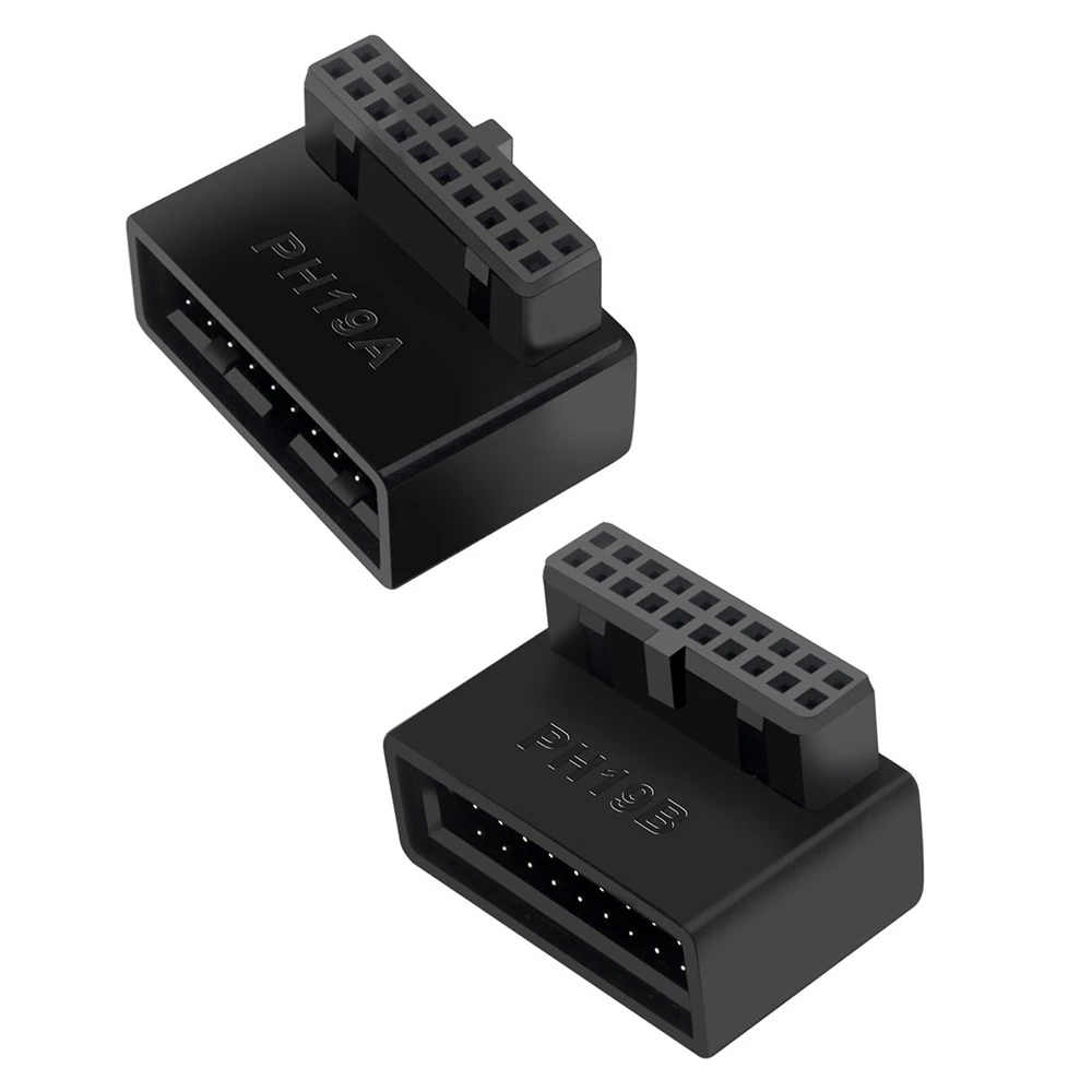 PH19B USB 3.0 رأس داخلي USB3.0 19/20P مقبس 90 درجة محول محول للوحة الأم للكمبيوتر