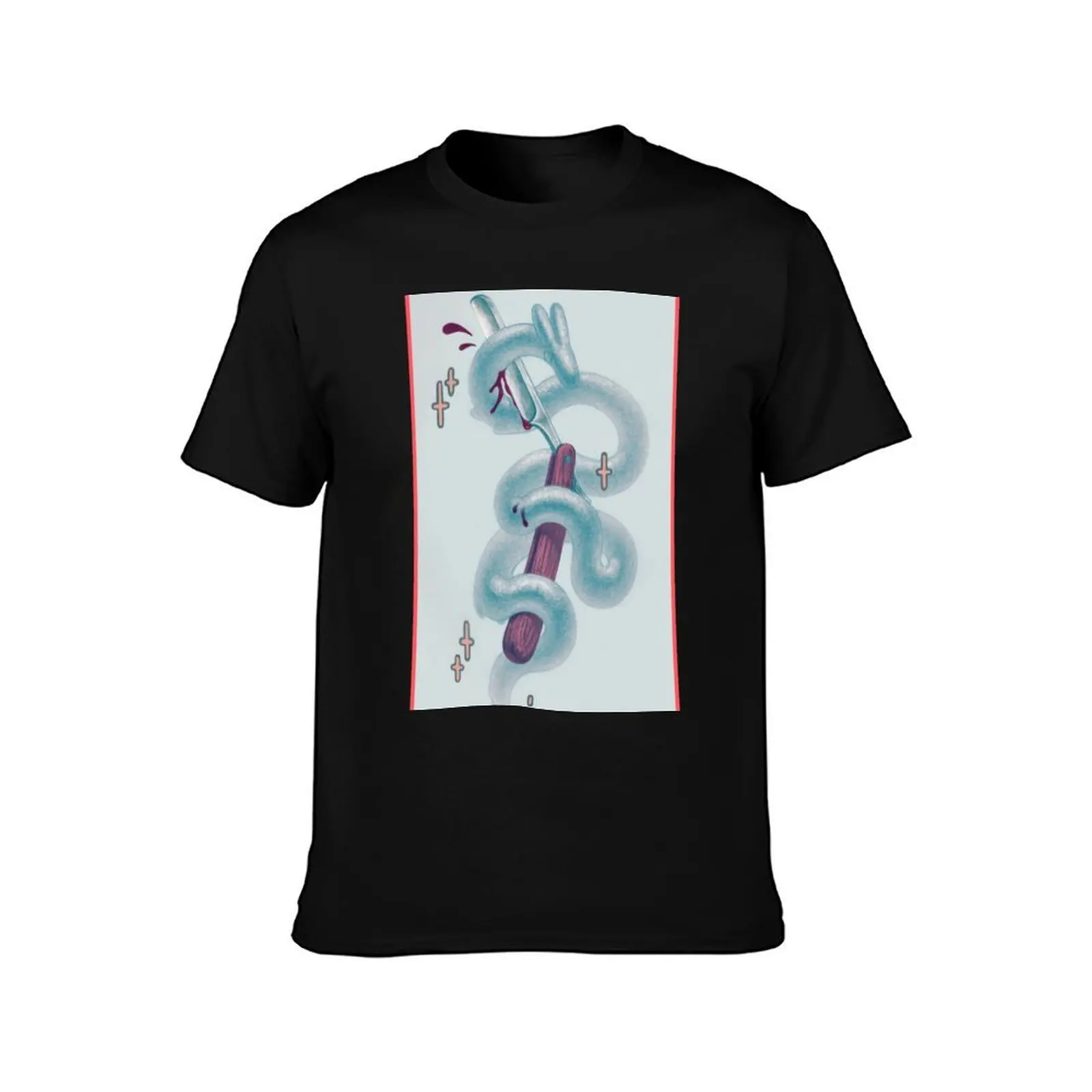 Untitled_070722_c T-Shirt, Summer Casual Cotton Tee, Oversized Streetwear Tops, Vintage Graphic Print, Loose Fit Short Sleeve