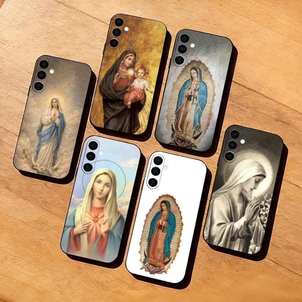 The Great V-Virgin Mary  Phone Case For Samsung Galaxy A73,A72,A71,A70,A53,A52,A51,Others Soft Black Cover