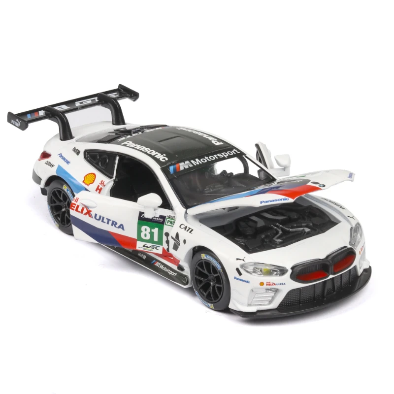 1:32 BMW M8 GTE Le Mans Diecast Metal Toy Model Racing Car Pull Back Educational Collection Boy Gift A30