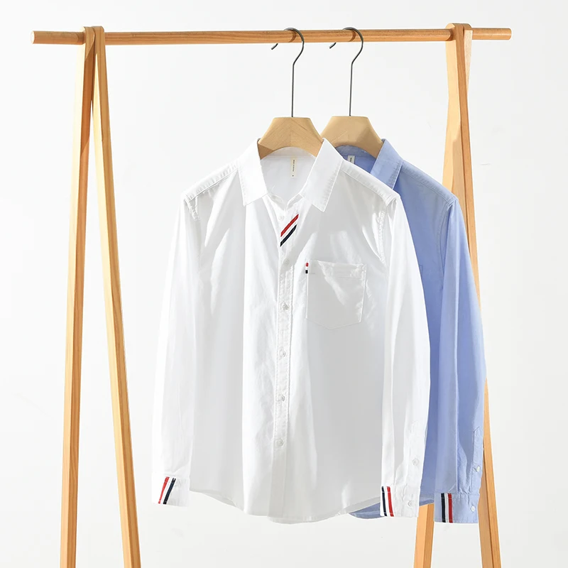 Camisa blanca de algodón para hombre, camisas de manga larga holgadas, ropa para Primavera, novedad de 2024