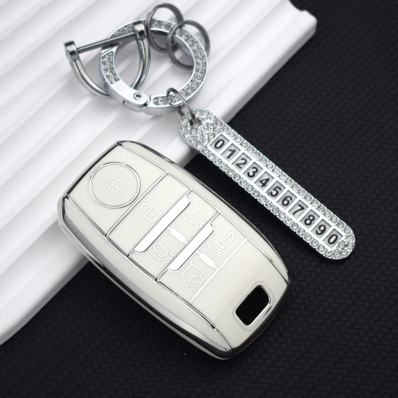 5/6Button Shell TPU Smart Keyless Remote Car Key Case Cover for Kia Sedona Grand Carnival Snugly Sorento L580 Kia Doule Carnival