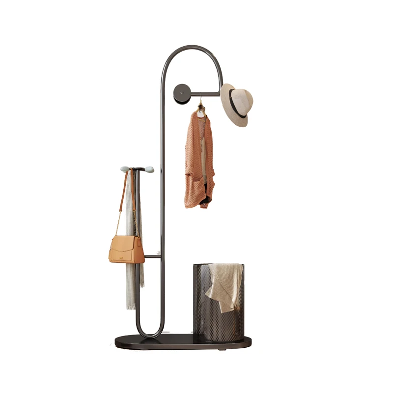 py-Stylish Vertical Clothes Racks Floor Boutique Standing Hotel Clothes Living Room Modern Colgadores De Ropa Room Furniture