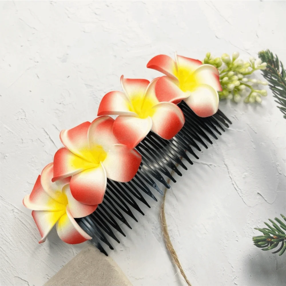 

Creative Dai Flower Hair Comb Side Clip Thailand Flower Hairpin Bohemian Ethnic Style Wedding Bride Accessories Female Headwear