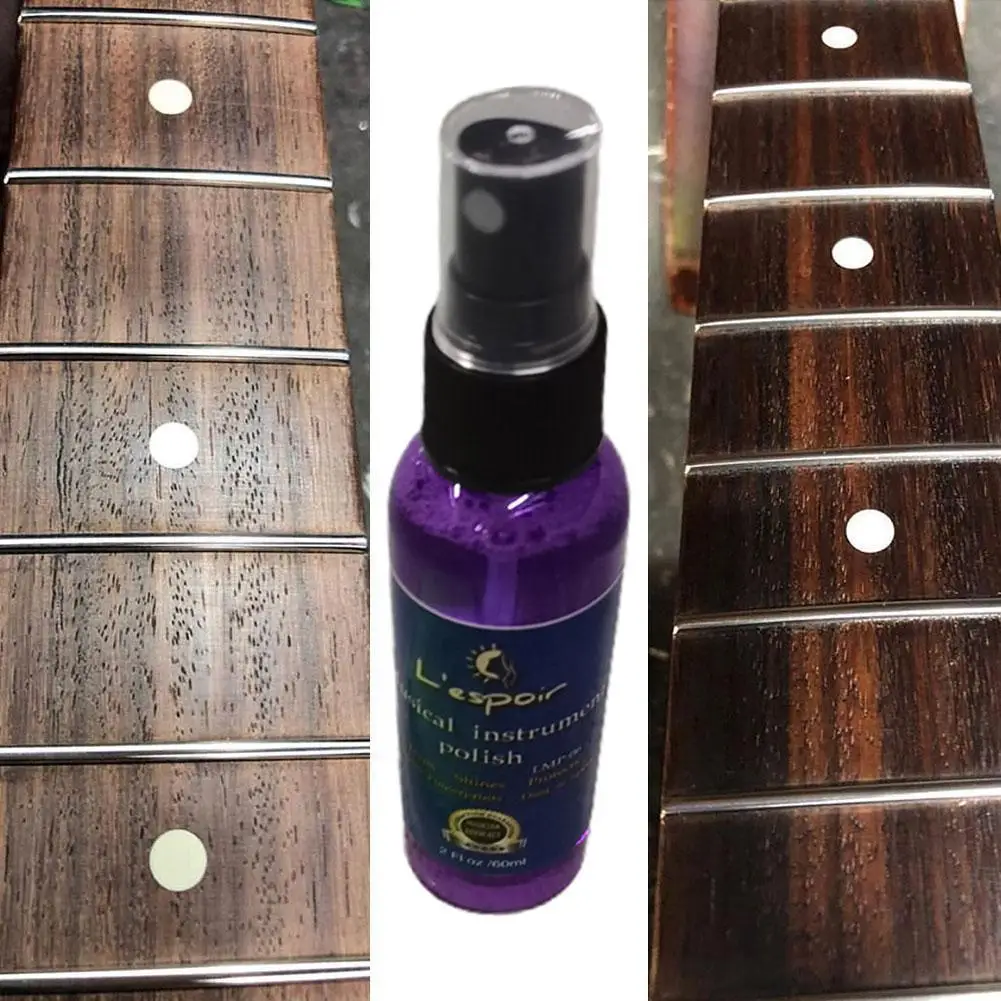 60ML Guitar Fingerboard Nursing Oil Fretboard Lemon Cloth Ukulele Accessories Care Universal Bass Guitar + Cleaning Tool Oi