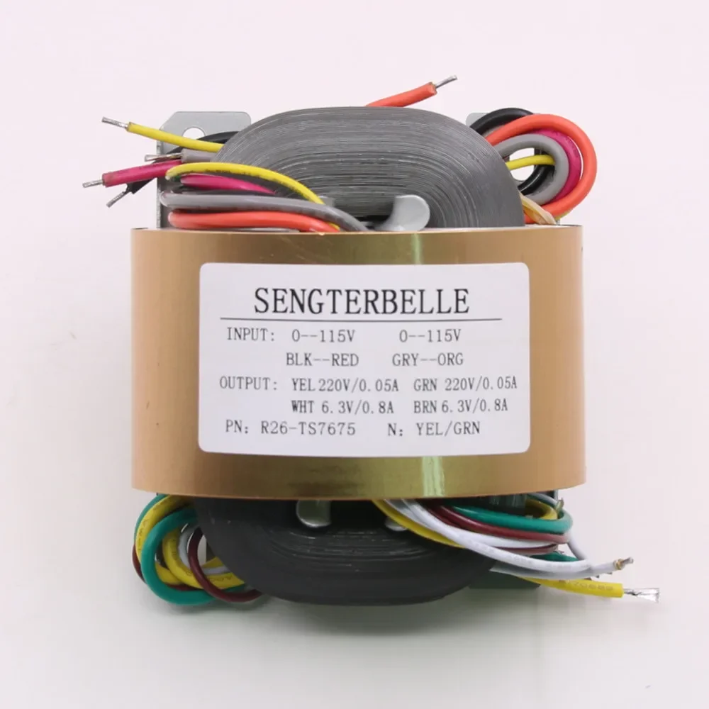 

40W Power Supply Transformer R26-09 Type 40VA R-core Transformer 0-220X2(50mA), 6.3X2(0.8A)