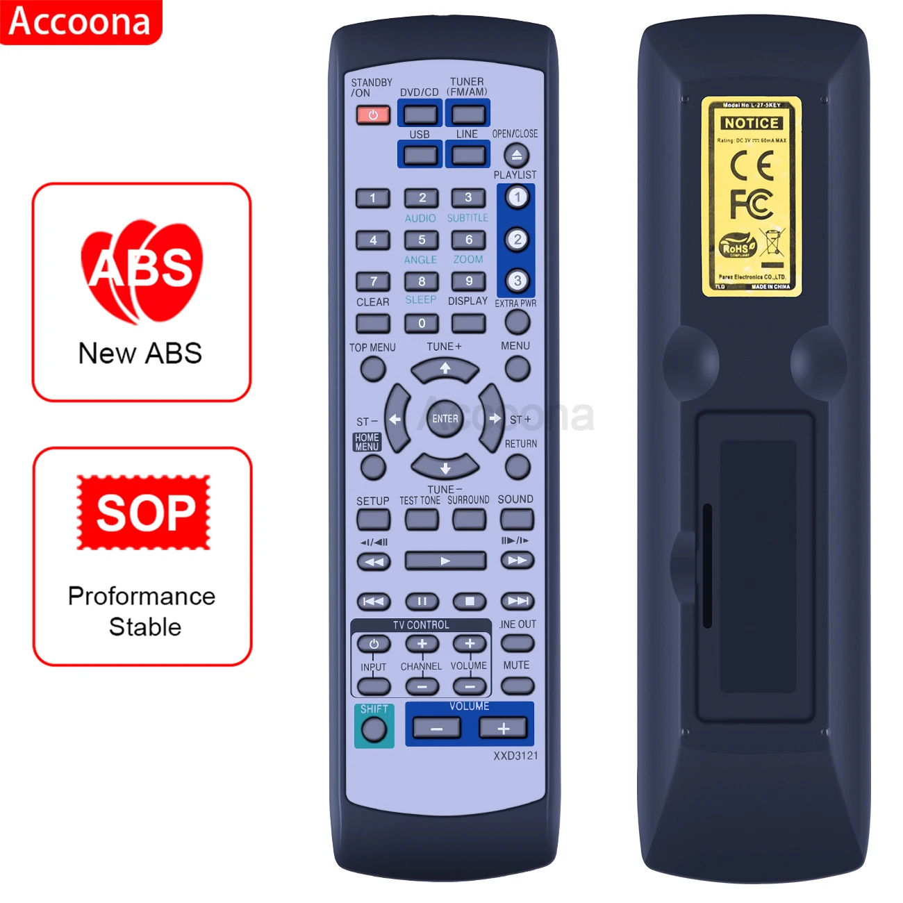 Remote control use for Pioneer XXD3121