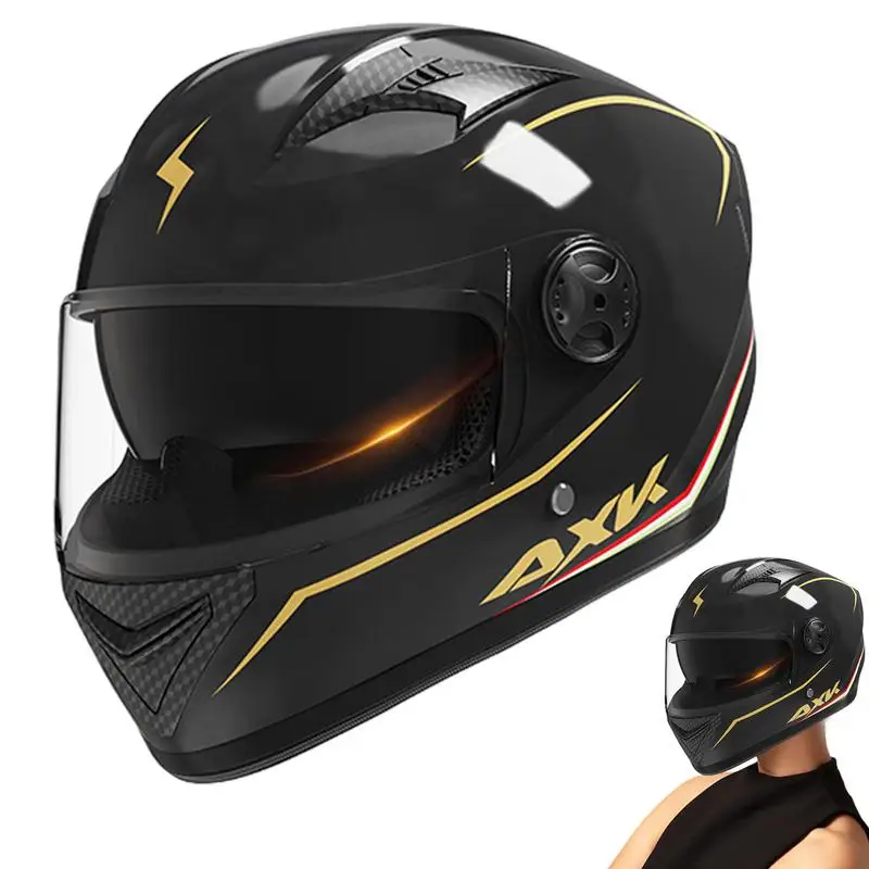 

Dual Visor Motorcycle Headwear Full Face Motorbike Street Bike Racing Headgear With Dual Visor Cycling Hat For Adults Men And