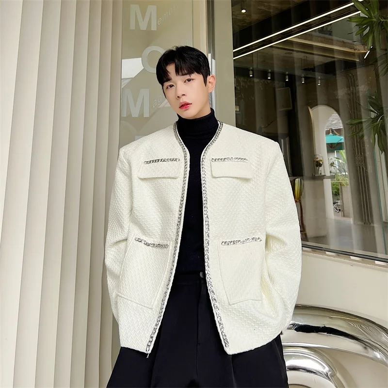 

Мужская легкая дизайнерская куртка-жакет из сетки ручной работы, новая весенняя коллекция, модная, молодежная, приталенная, удлиненная...