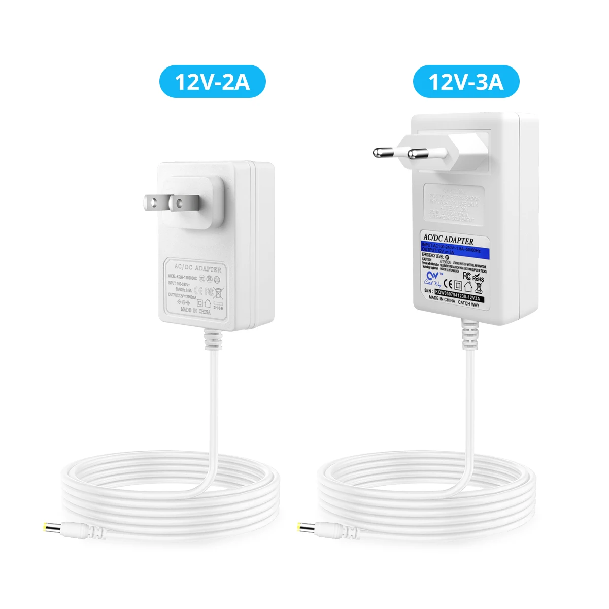 DC12V 24V 1A 2A 3A Lighting Transformer White Power Adapter Electronic Power Supply For LED Strips Bar LED Driver Power Charger