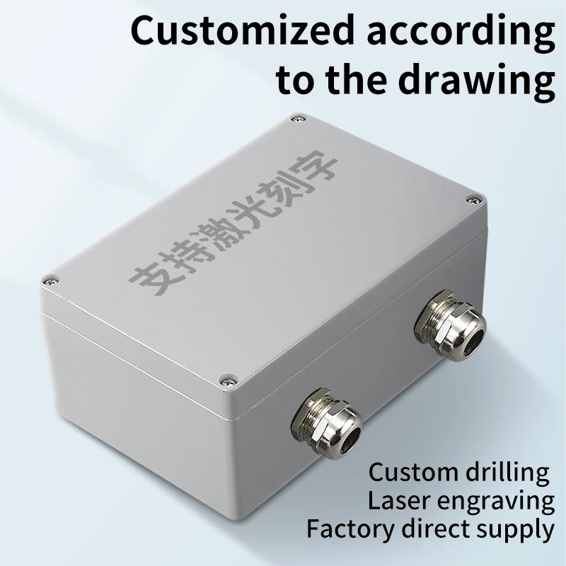 صندوق طرفي للأسلاك مقاوم للماء مع غدد الكابلات ، ألومنيوم مصبوب ، خارجي ، صندوق توصيل داخلي ، علبة حاوية كهربائية