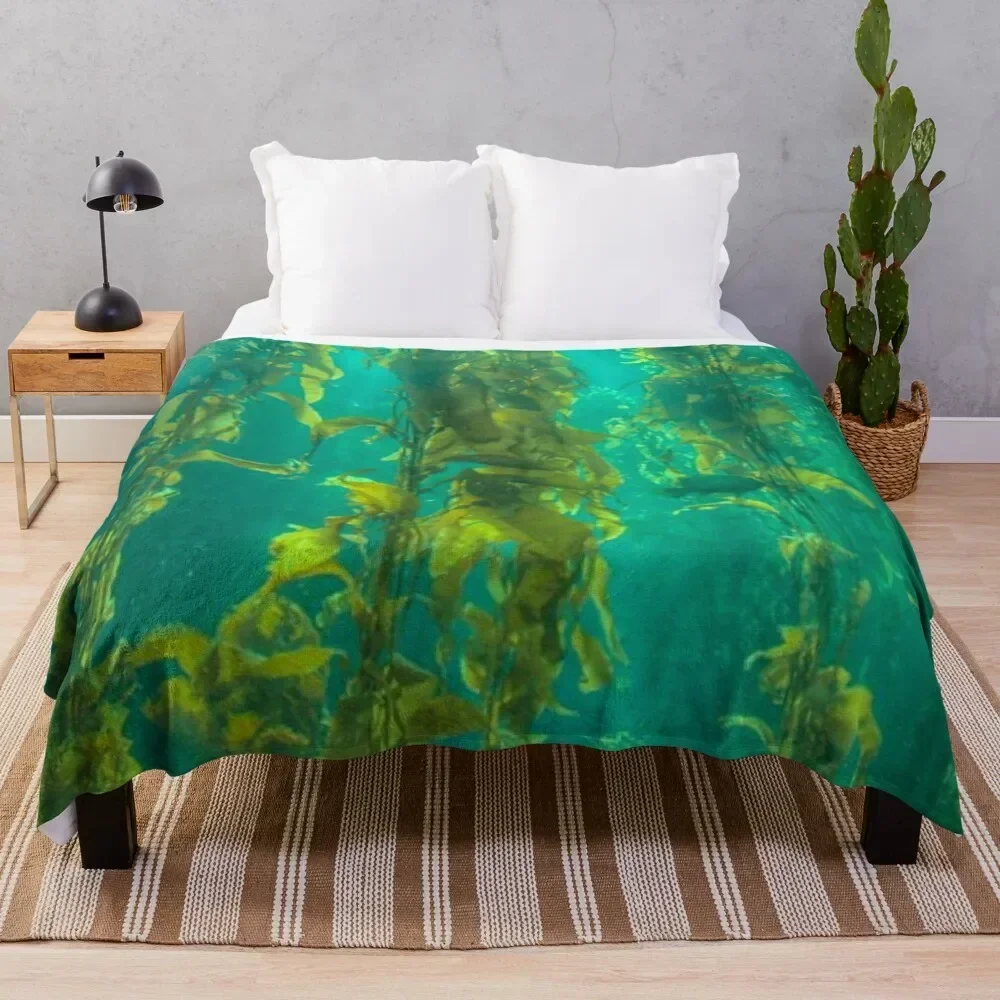 

Green Underwater Kelp Throw Blanket Luxury Brand blankets and throws Giant Sofa Decorative Sofas Blankets