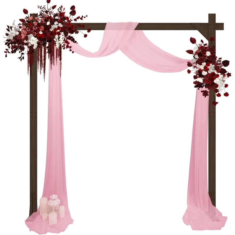 

7.38FT Wooden Wedding Arch, Square Wood Backdrop Arbor Stand, Indoor Outdoor Wedding Arbor for Rustic Ceremony Birthday Party