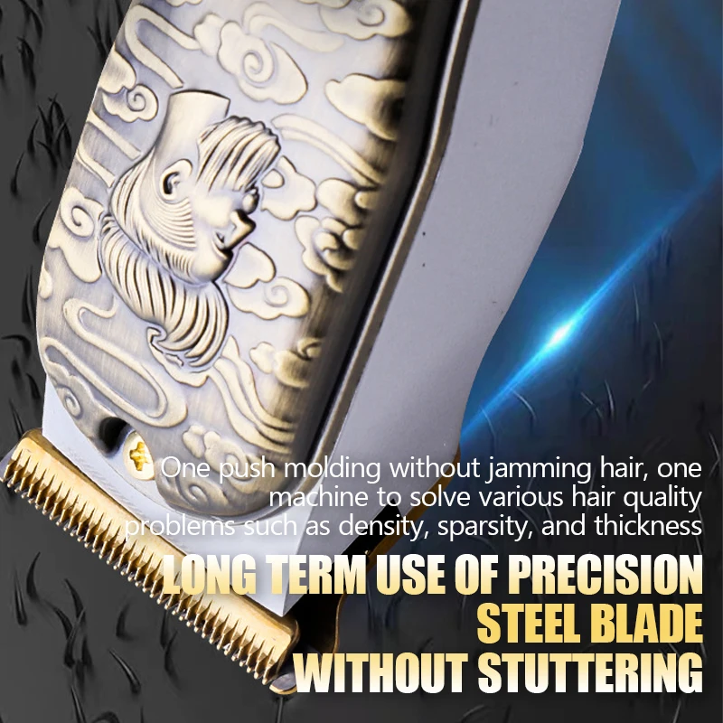 KEMEI-cortadora de pelo profesional inalámbrica para hombre, máquina para cortar Cabello, recargable, para Barba, KM-077