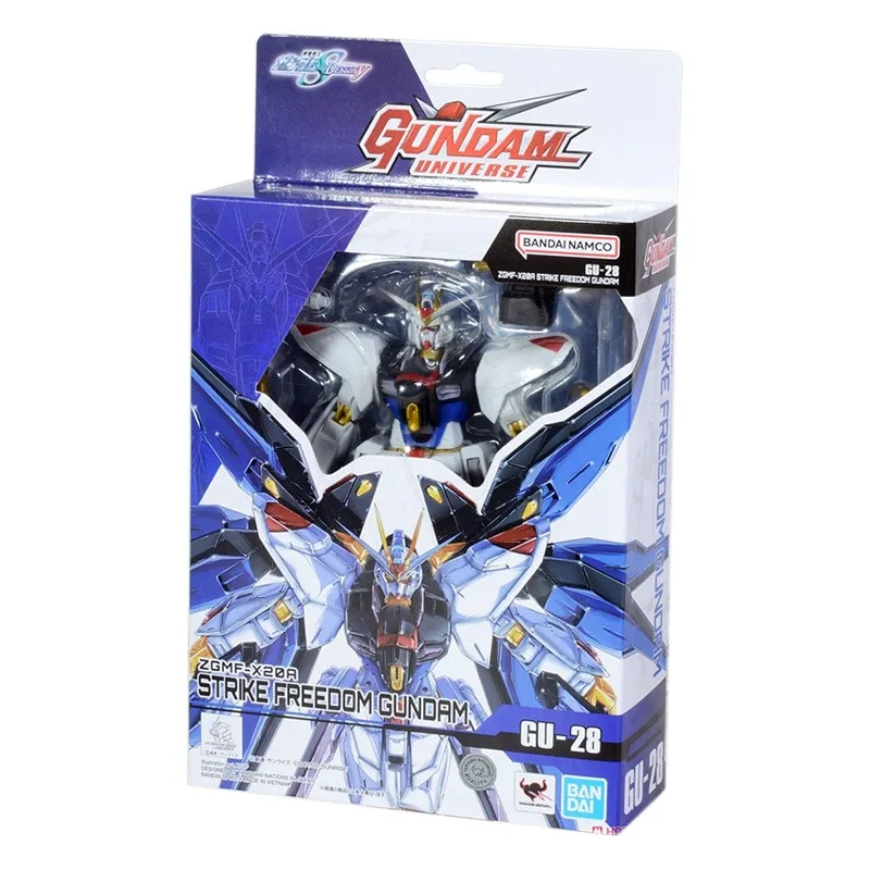 Original Genuine Bandai Anime Gundam Universe 28 ZGMF-X20A STRIKE FREEDOM Assembly Model Toys Action Figure Gifts Collectible