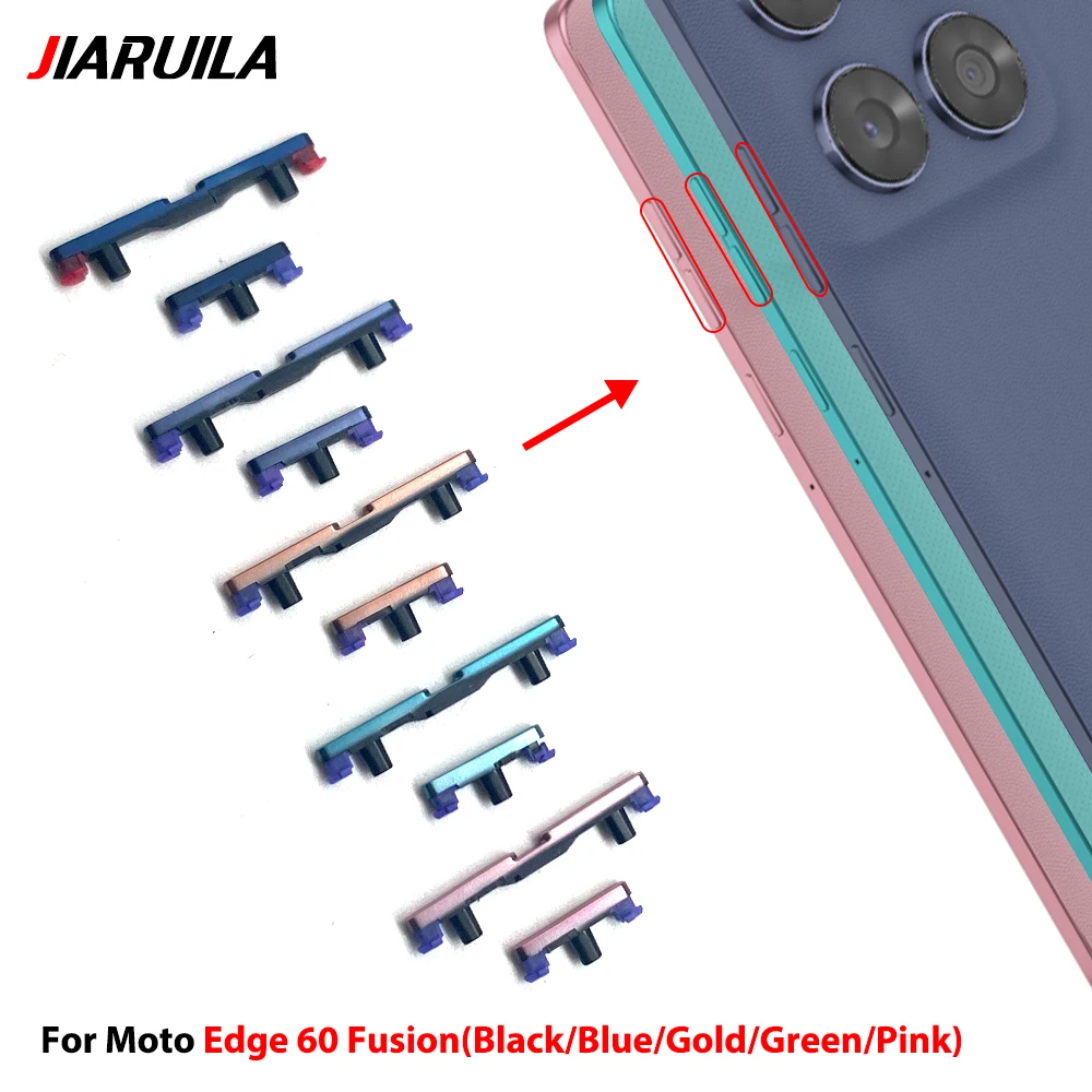 Side Volume Button + Power on / OFF Button Key Replacement Part For Moto Edge 60 Fusion Edge 60 Pro Edge 60 Stylus Edge 60