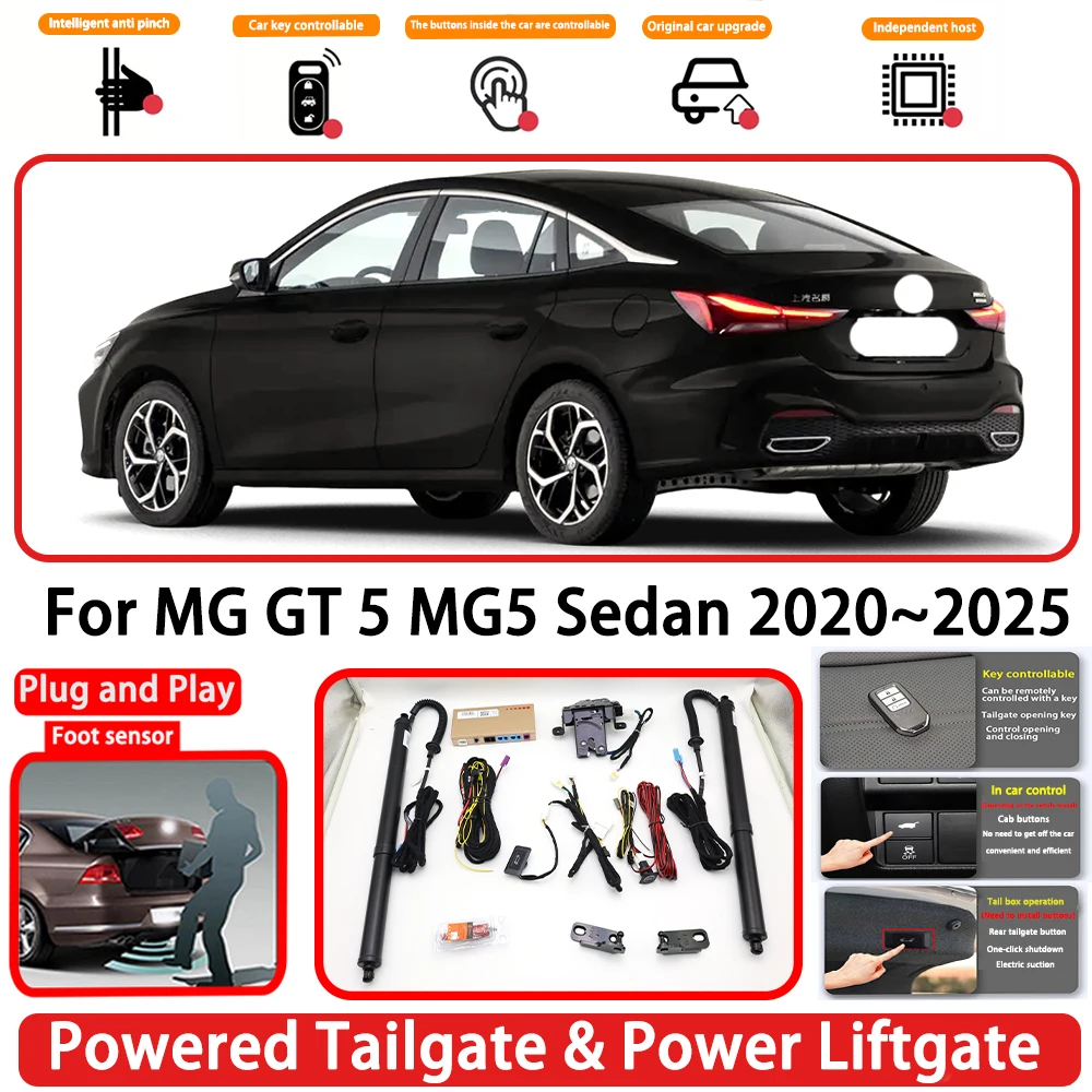 for MG GT 5 MG5 Sedan 2020~2025 OEM Plug and Play Auto Powered Tailgate Power Liftgate Rear Trunk Opener System