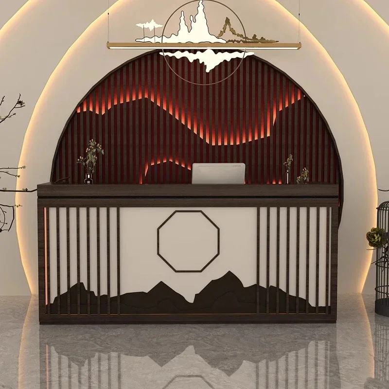 

Luxurious Reception Desk for Salon and Beauty Center with Storage