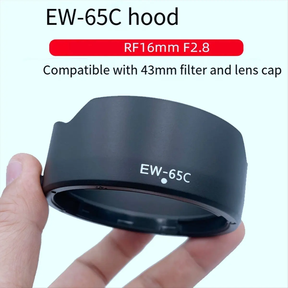 #(Upgraded)EW-65C Camera Lens Hood Shade for RF16mm F2.8 Lens Hood Avoid Surrounding Interference Lens Protective Shade