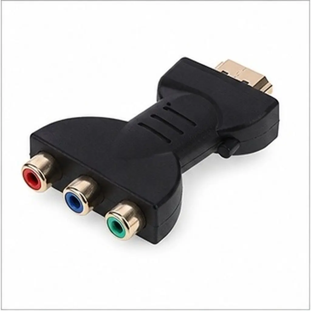 3 Rca Male Rgb Color Difference Component Video Audio Adapter for Hdtv Dvd Projector Full Hd 720P 1080I 1080P No