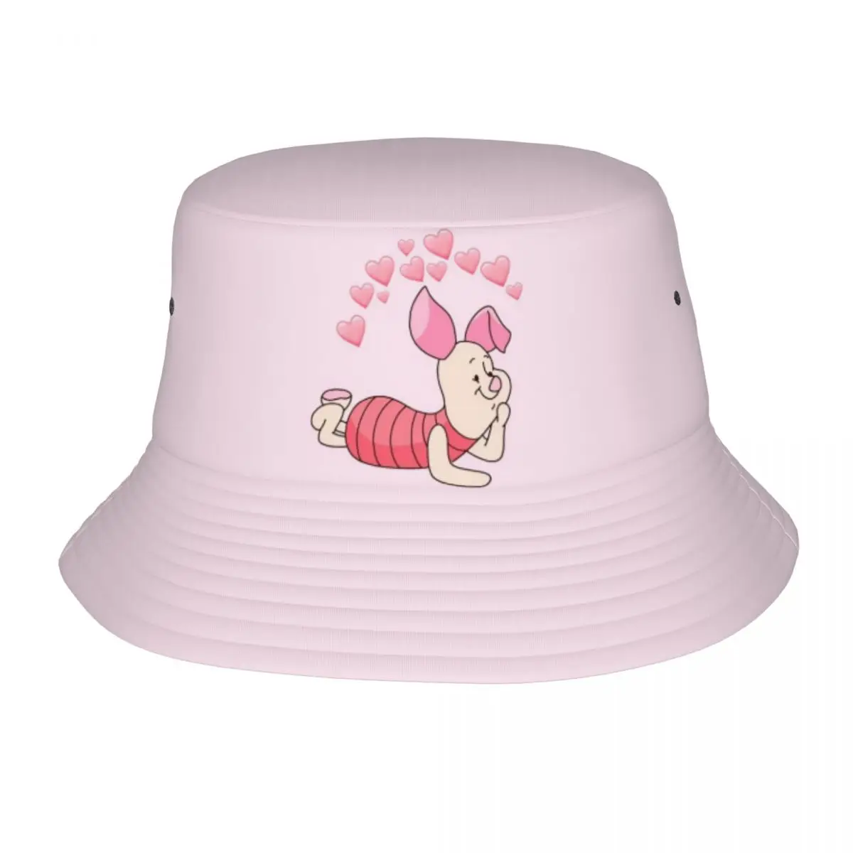 

Custom Unisex Piglet Love Bucket Hat Travel Beach Summer Fishing Hat