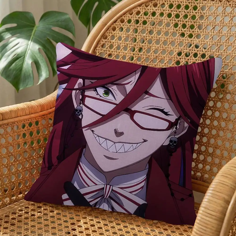 Black Butler Grell Sutcliff Personalized Pillow Cover Kids Bedroom Wild Party Decor Pillowcase Kid Birthday Shower Gift - view 5