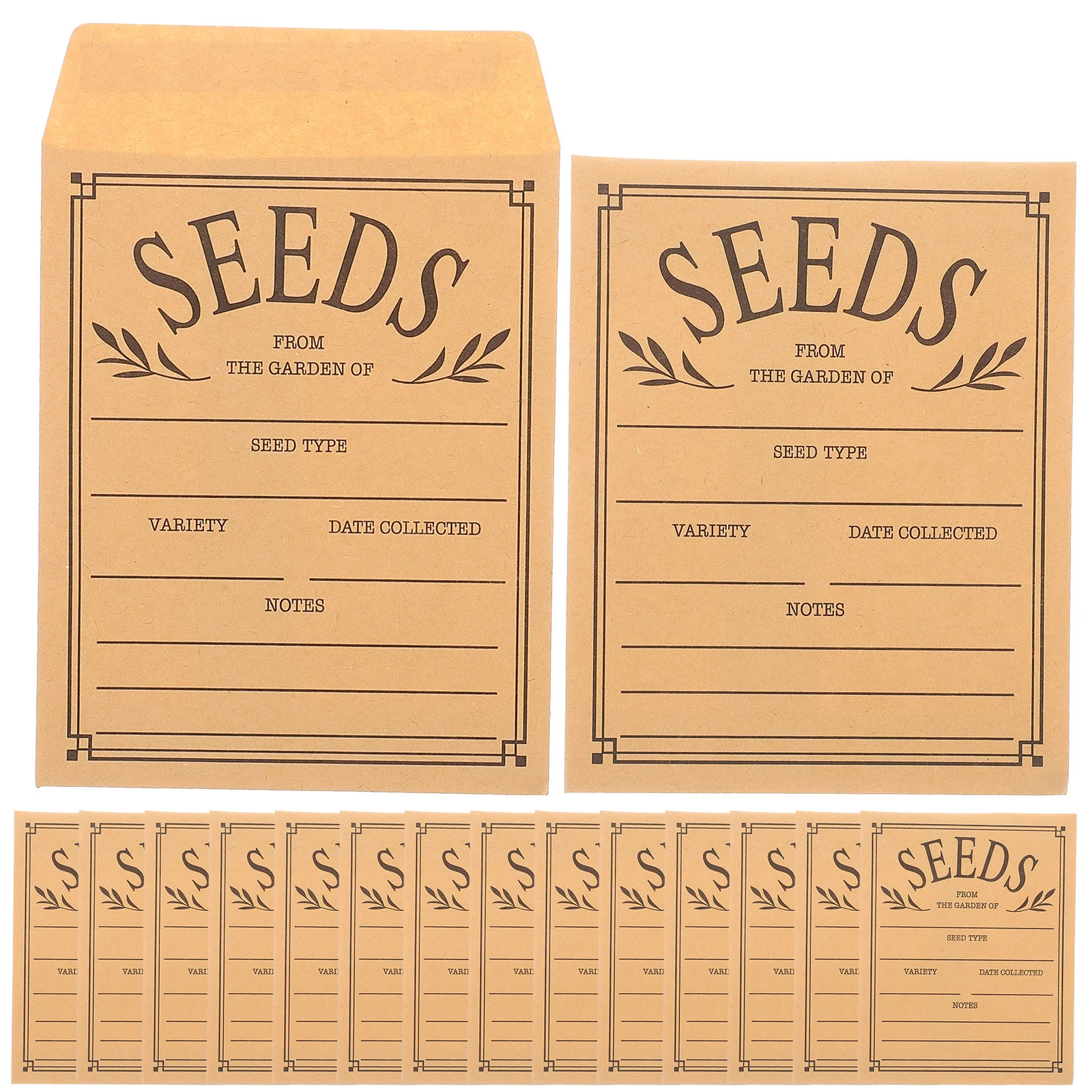 

50 Pcs Kraft Paper Packets Seed Envelopes Mailing Small Tiny Multi-use Seeds Seal for