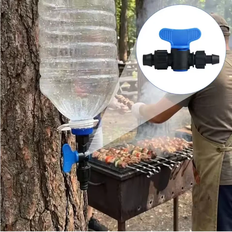 4pcs Universal Double-Lock Bypass Valve for PET Bottles Portable Camping Faucet Nozzle for Washbasin Picnic Hiking