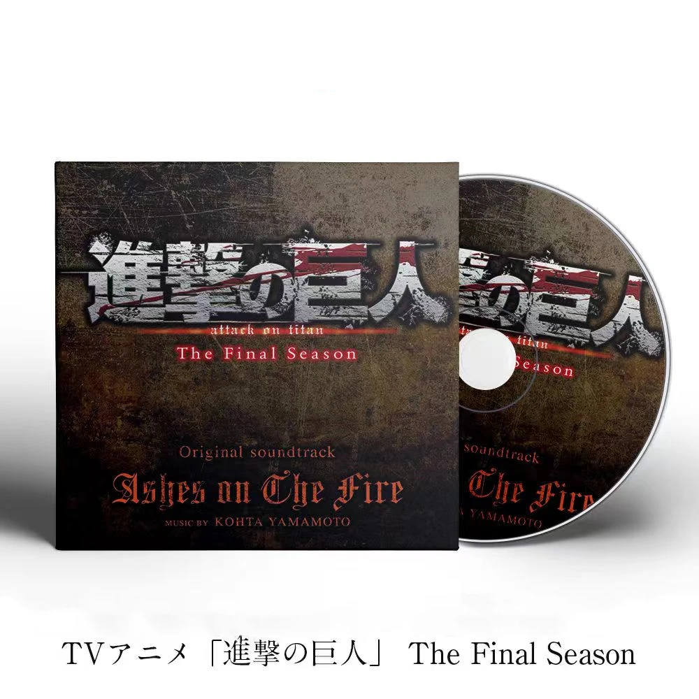 

Anime Attack on Titan Eren Jaeger Music CD Greatest Hits OST Album 2pcs Music Record Cosplay Walkman Soundtracks Box Party Music