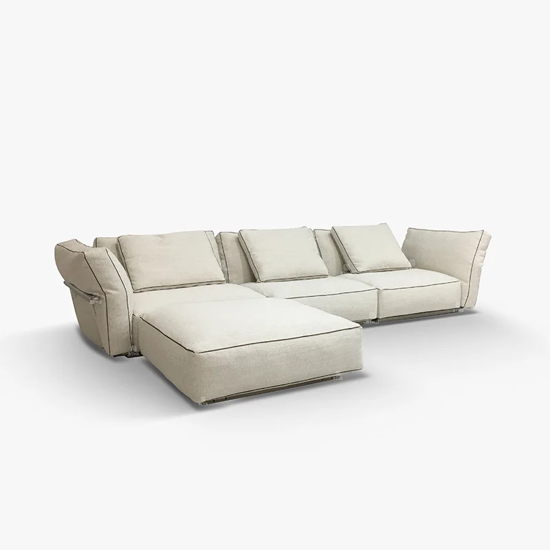 New petal sofa minimalist Internet celebrity designer modern simple cream style Camilo cotton and linen fabric sofa