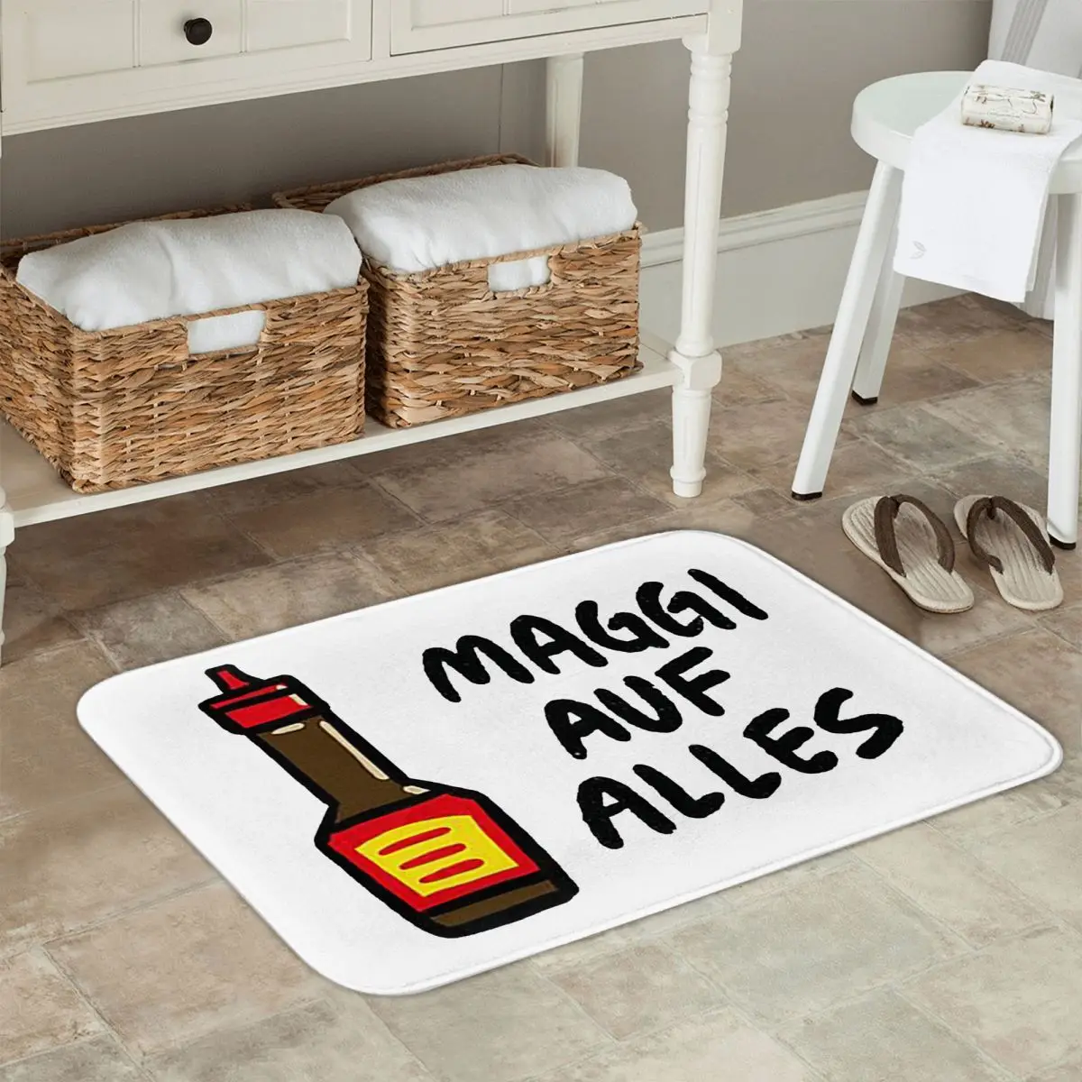 Maggi Auf Alles Deutsch Doormat Kitchen Entrance Home Floor Mat Anti-slip Carpet Rug for Bedroom Footpad Mats