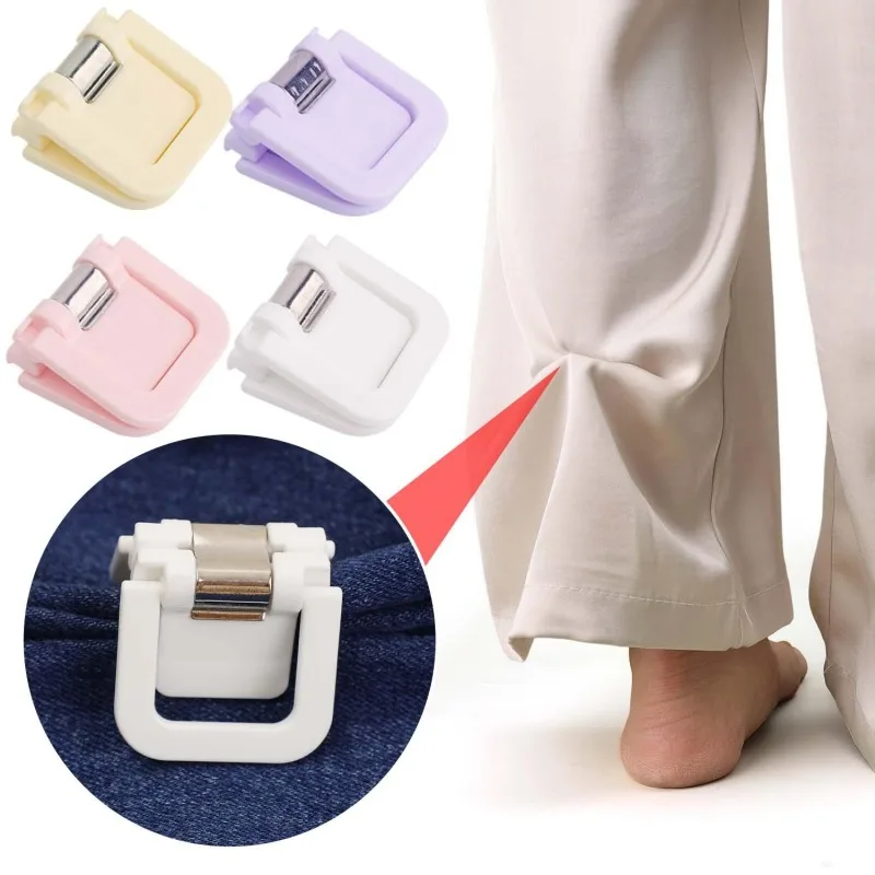 

2/10 шт. Невидимые съемные зажимы для брюк, регулируемые клипсы для укорачивания штанин, без пришивания, противоскользящие, аксессуары для рукоделия, женские