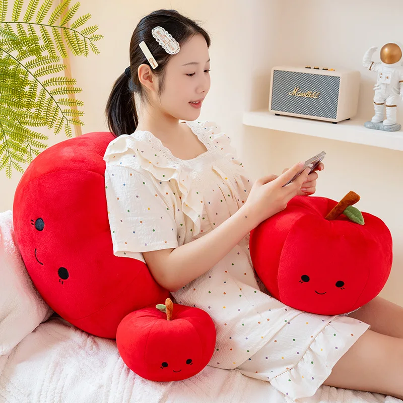 20-50 سنتيمتر Kawaii الكرتون محاكاة أنيمي التفاح الأحمر محشوة الفاكهة ألعاب من نسيج مخملي للأطفال لطيف التفاح اليدوية دمية وسادة هدية #3