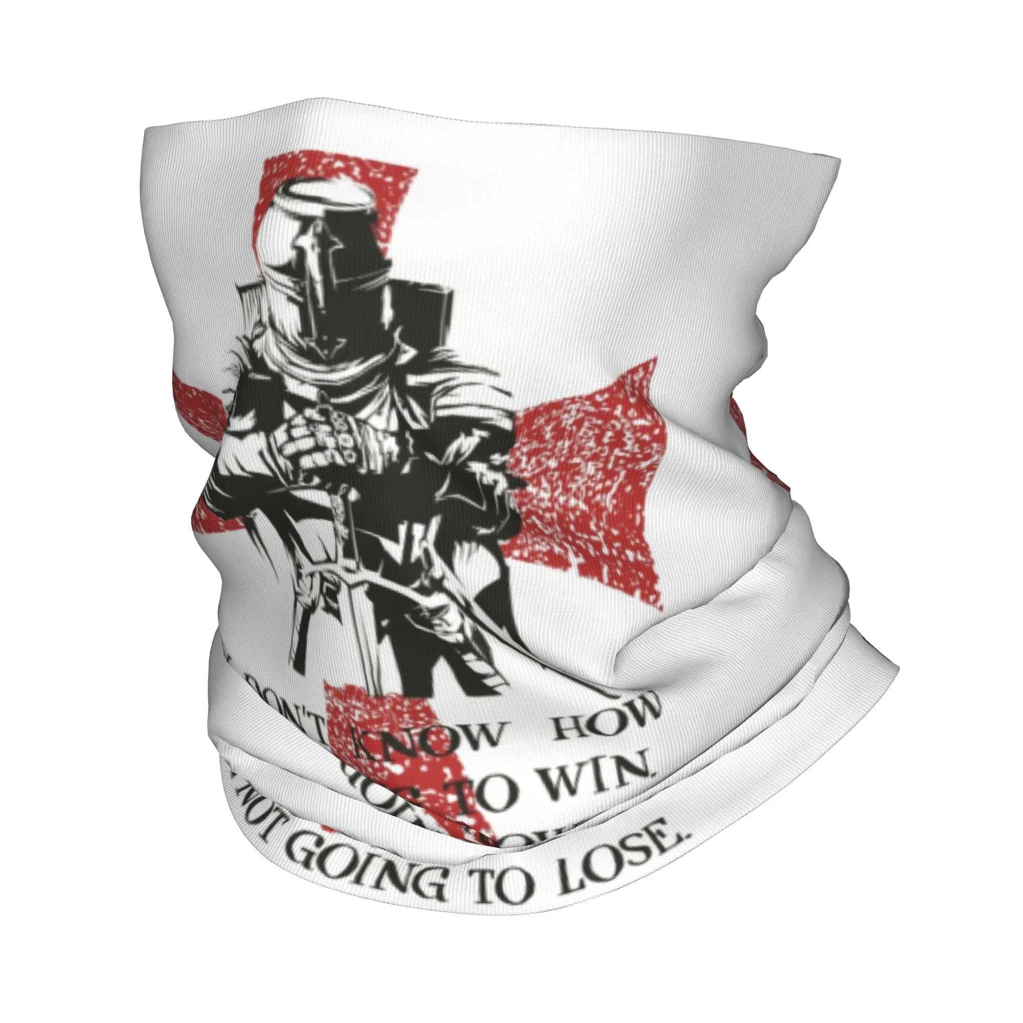 Templar Shield Cross Medieval Warrior Bandana Neck Warmer Women Winter Ski Tube Scarf Gaiter Knights Templar Emblem Face Cover