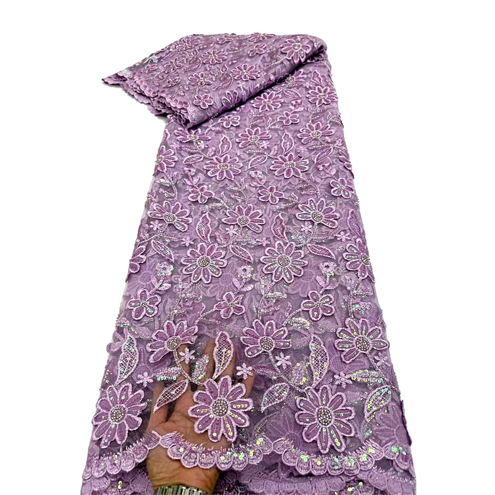 

Африканская хлопковая кружевная ткань 20220, нигерийская тюль с вышивкой бисером, тюлевая кружевная ткань, свадебное платье, праздничное платье, шитье