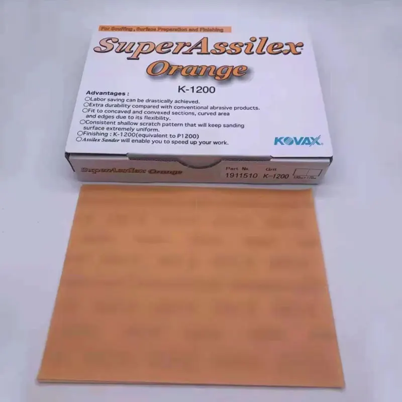 Sauper  Assilex  JAPAN 25PC KOVAX Rectangular Dry Polishing Sandpaper Super Fine Lacquer Abrasive Automotive Hardware  Car